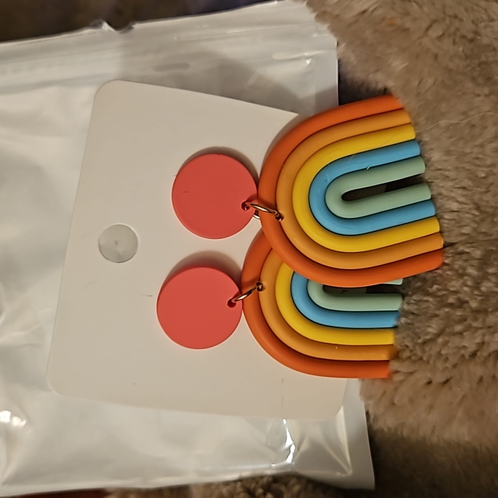 Rainbow earrings 🌈